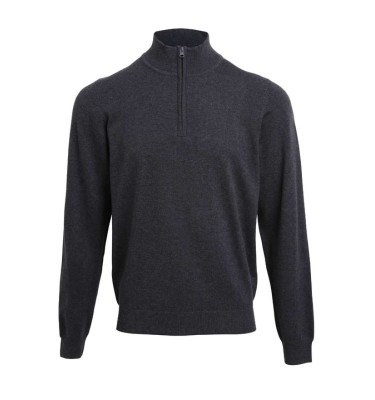 MEN'S QUARTER-ZIP KNITTED SWEATER