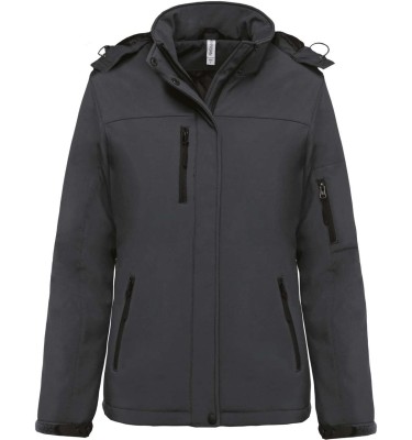 LADIES’ HOODED SOFTSHELL LINED PARKA