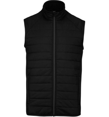DUAL-FABRIC SLEEVELESS SPORTS JACKET