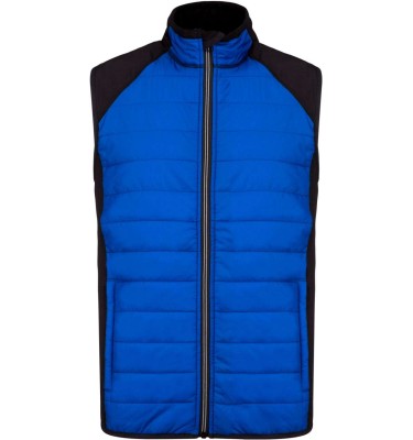 DUAL-FABRIC SLEEVELESS SPORTS JACKET