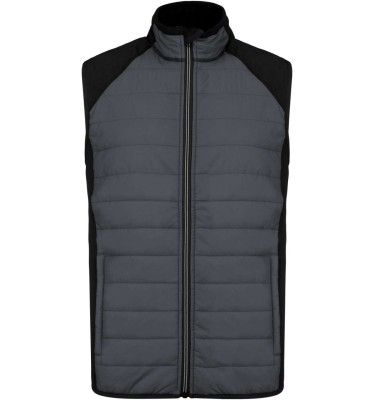 DUAL-FABRIC SLEEVELESS SPORTS JACKET