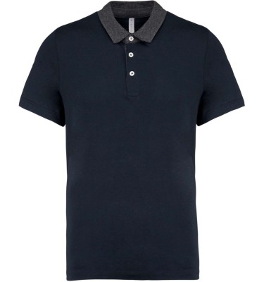MEN'S TWO-TONE JERSEY POLO SHIRT