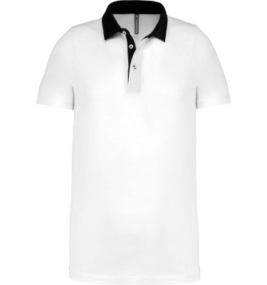 MEN'S TWO-TONE JERSEY POLO SHIRT