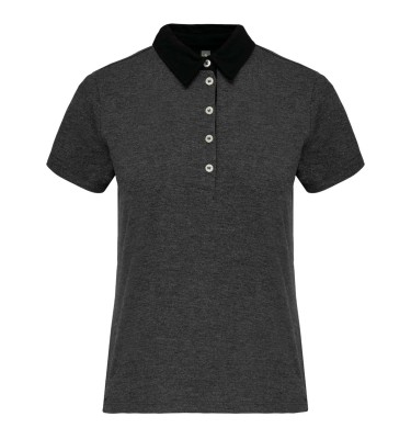 LADIES' TWO-TONE JERSEY POLO SHIRT