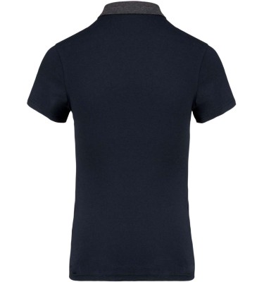 LADIES' TWO-TONE JERSEY POLO SHIRT