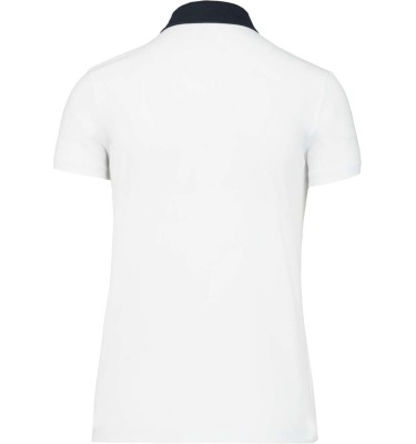LADIES' TWO-TONE JERSEY POLO SHIRT