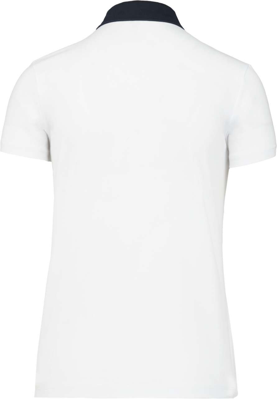 LADIES' TWO-TONE JERSEY POLO SHIRT
