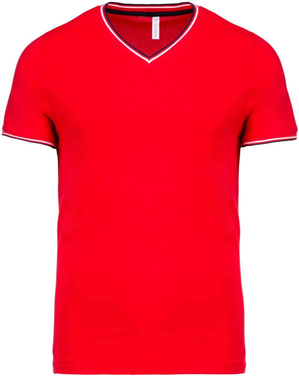 MEN'S PIQUÉ KNIT V-NECK T-SHIRT