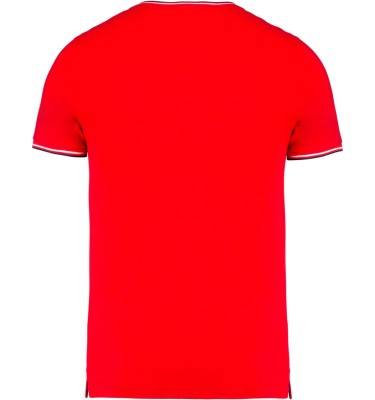 MEN'S PIQUÉ KNIT V-NECK T-SHIRT