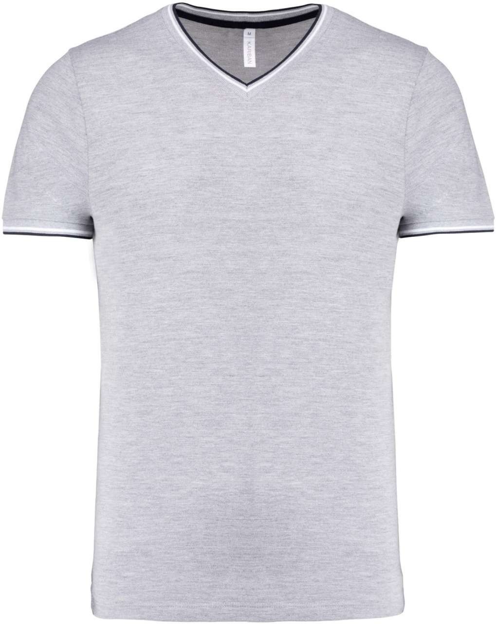 MEN'S PIQUÉ KNIT V-NECK T-SHIRT