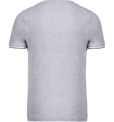 MEN'S PIQUÉ KNIT V-NECK T-SHIRT