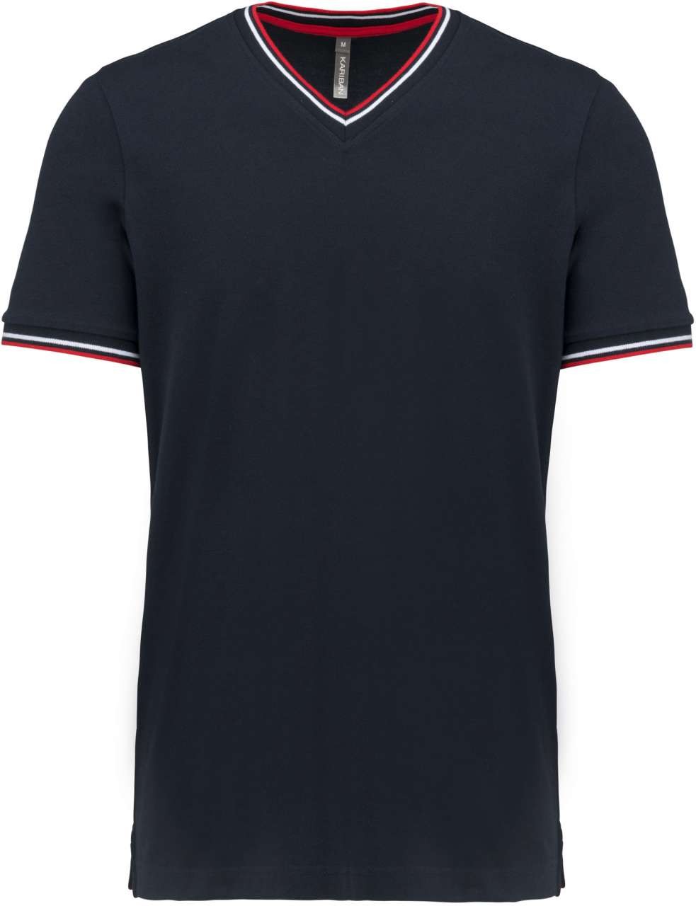 MEN'S PIQUÉ KNIT V-NECK T-SHIRT