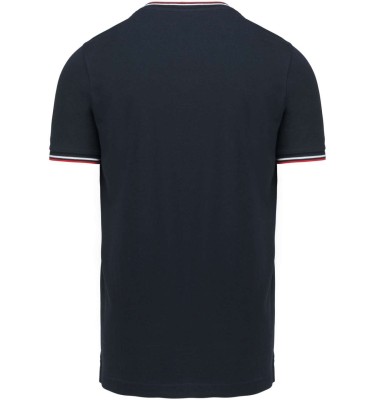 MEN'S PIQUÉ KNIT V-NECK T-SHIRT