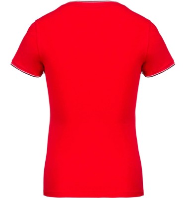 LADIES' PIQUÉ KNIT V-NECK T-SHIRT