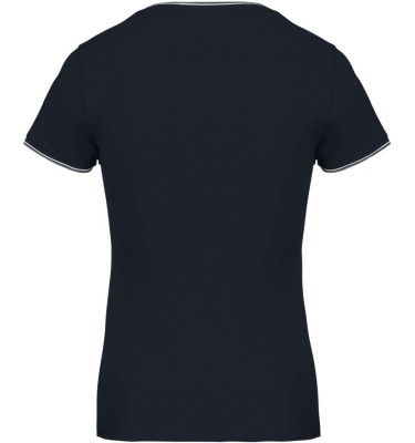LADIES' PIQUÉ KNIT V-NECK T-SHIRT