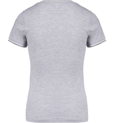 LADIES' PIQUÉ KNIT V-NECK T-SHIRT