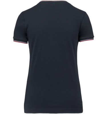 LADIES' PIQUÉ KNIT V-NECK T-SHIRT