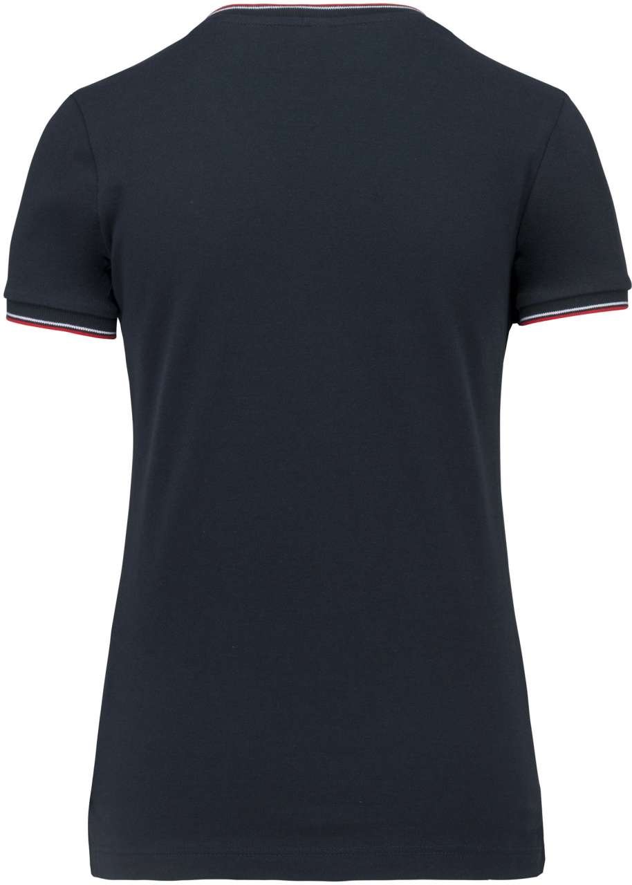 LADIES' PIQUÉ KNIT V-NECK T-SHIRT