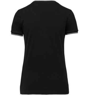 LADIES' PIQUÉ KNIT V-NECK T-SHIRT