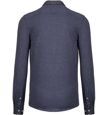 LONG-SLEEVED JACQUARD KNIT SHIRT