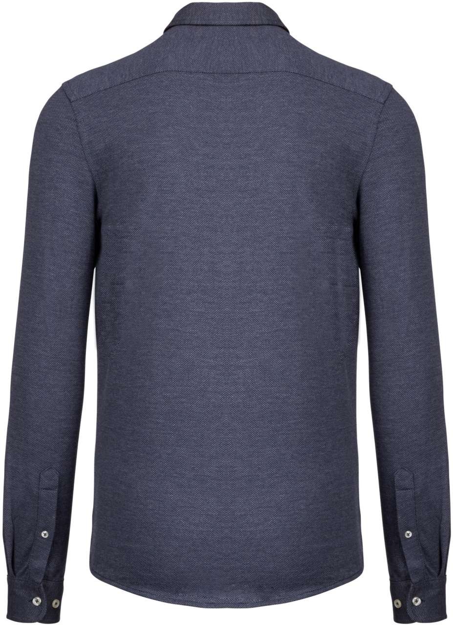 LONG-SLEEVED JACQUARD KNIT SHIRT