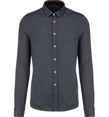 LONG-SLEEVED JACQUARD KNIT SHIRT