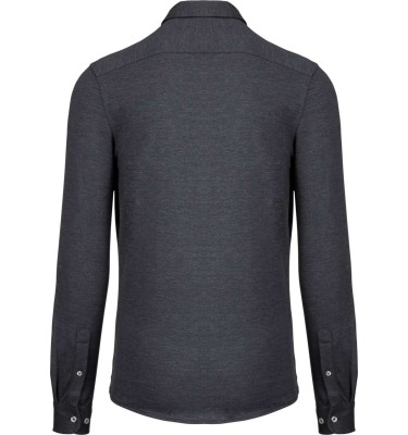 LONG-SLEEVED JACQUARD KNIT SHIRT