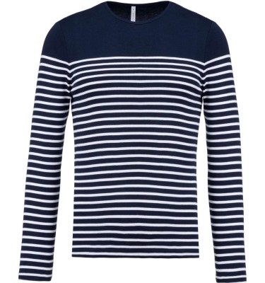MEN’S LONG-SLEEVED BRETON STRIPE TOP