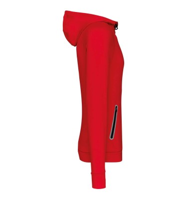 ZIP NECK HOODED SPORTS SWEATSHIRT