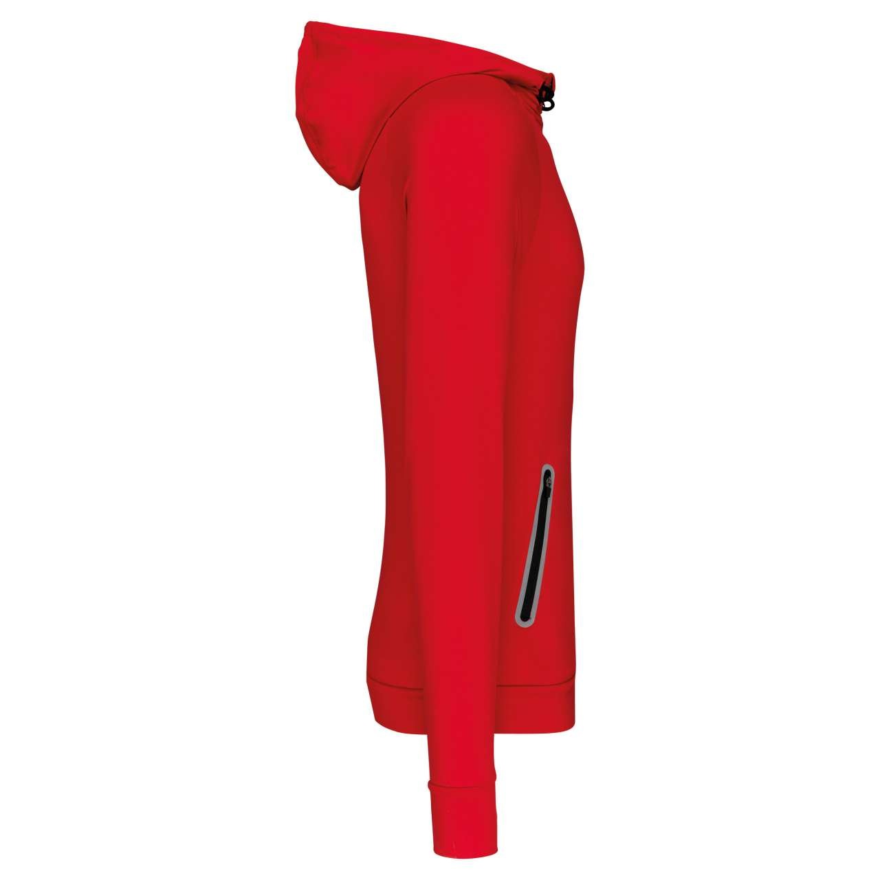 ZIP NECK HOODED SPORTS SWEATSHIRT