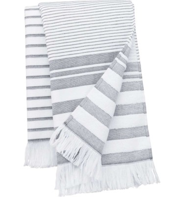 STRIPED FRINGED FOUTA