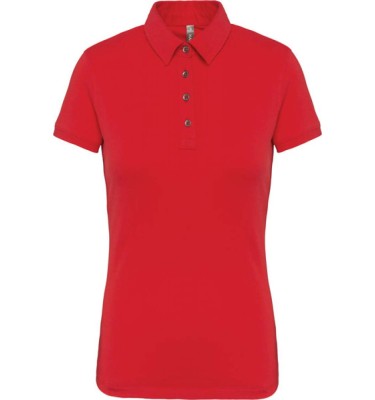 LADIES' SHORT SLEEVED JERSEY POLO SHIRT
