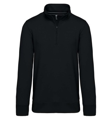 ZIPPED NECK SWEATSHIRT