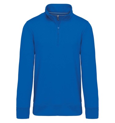 ZIPPED NECK SWEATSHIRT