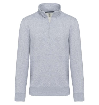 ZIPPED NECK SWEATSHIRT