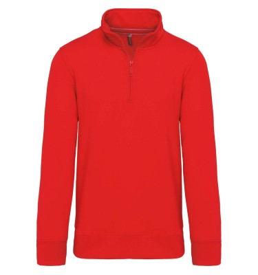 ZIPPED NECK SWEATSHIRT