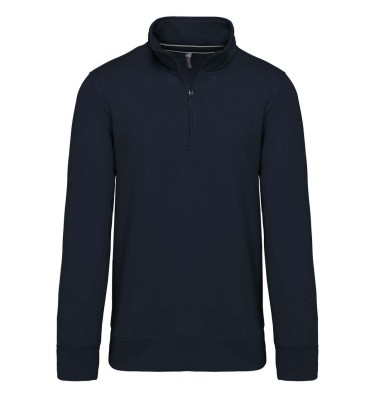 ZIPPED NECK SWEATSHIRT
