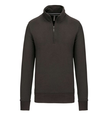 ZIPPED NECK SWEATSHIRT