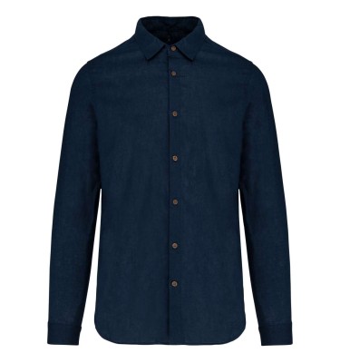 MEN'S LONG SLEEVE LINEN AND COTTON SHIRT