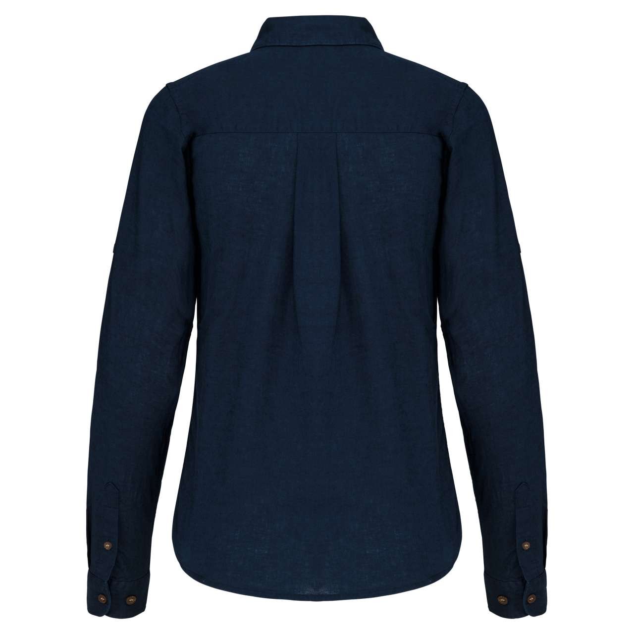 LADIES' LONG SLEEVE LINEN AND COTTON SHIRT