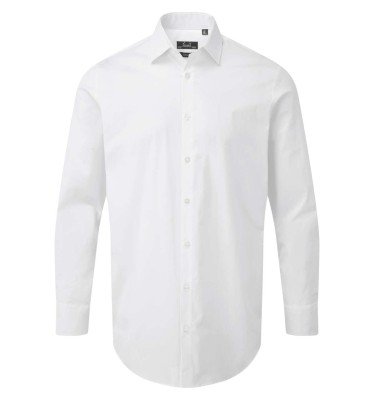 MEN'S STRETCH-FIT COTTON POPLIN LONG SLEEVE SHIRT
