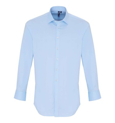 MEN'S STRETCH-FIT COTTON POPLIN LONG SLEEVE SHIRT