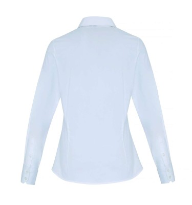 WOMEN'S STRETCH-FIT COTTON POPLIN LONG SLEEVE SHIRT