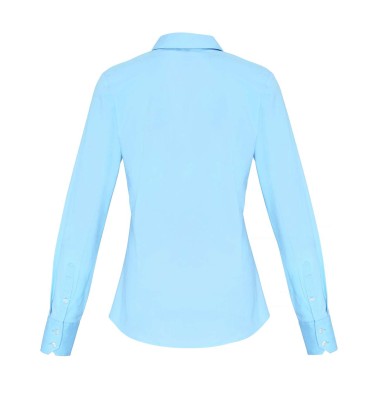 WOMEN'S STRETCH-FIT COTTON POPLIN LONG SLEEVE SHIRT