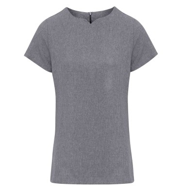 ‘VIOLA' LINEN-LOOK CUT NECK BEAUTY TUNIC