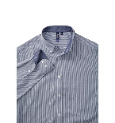 MEN’S COTTON RICH OXFORD STRIPES SHIRT