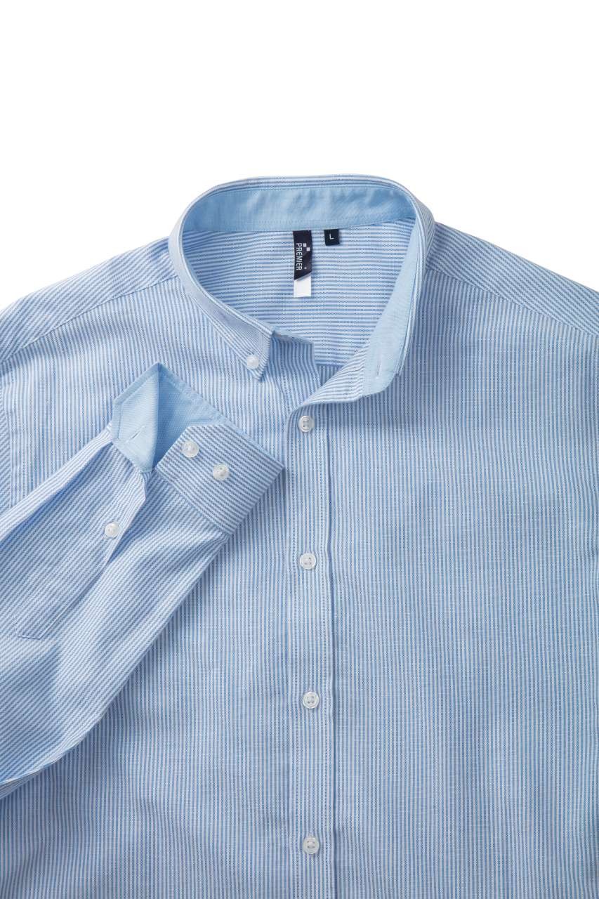 MEN’S COTTON RICH OXFORD STRIPES SHIRT