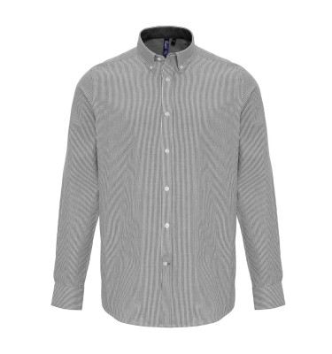 MEN’S COTTON RICH OXFORD STRIPES SHIRT