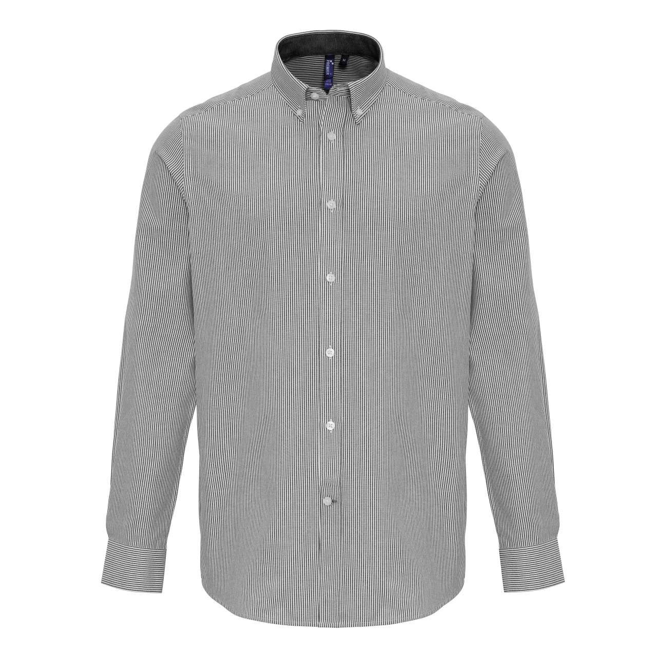 MEN’S COTTON RICH OXFORD STRIPES SHIRT
