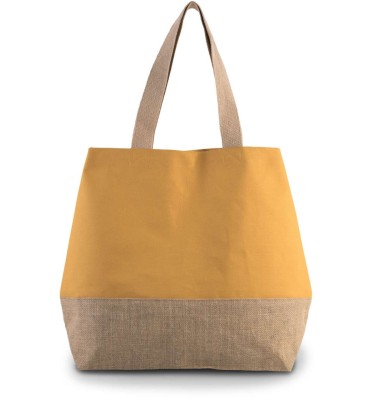 CANVAS & JUTE HOLD-ALL SHOPPER BAG